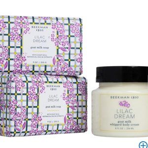 Beekman 1802 3-Piece Lilac Dream Goat Milk Bath and Body Gift Set